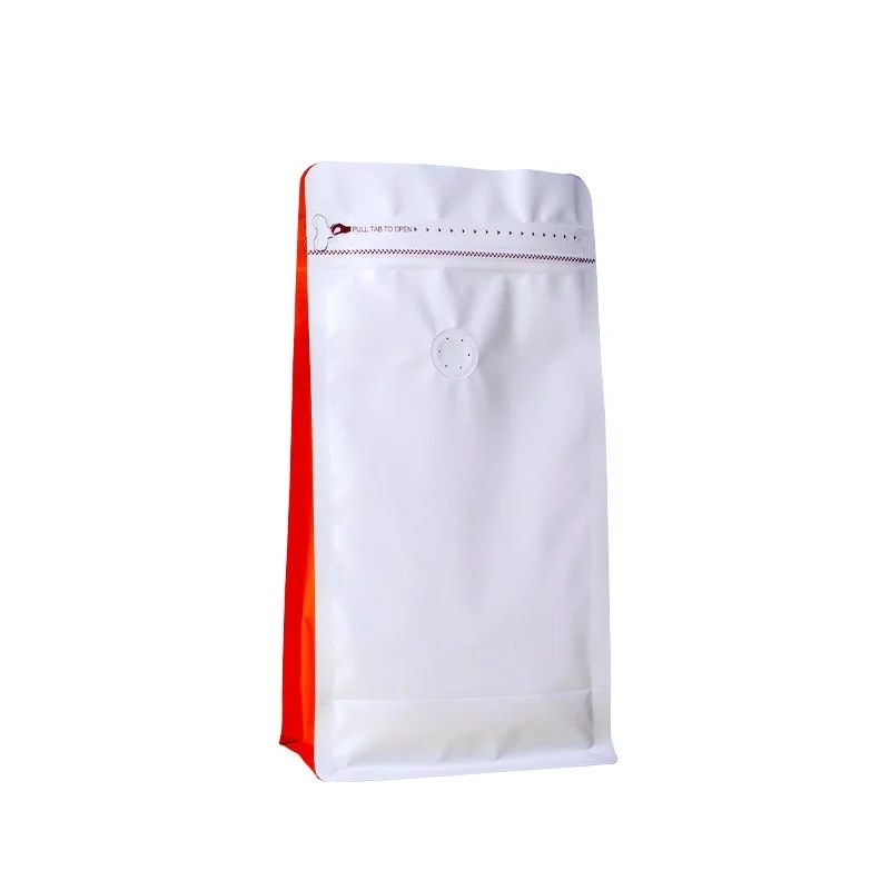 TP-S1FB-2 Custom-Printed Flat Bottom Coffee Bags with Valve and Zipper-01