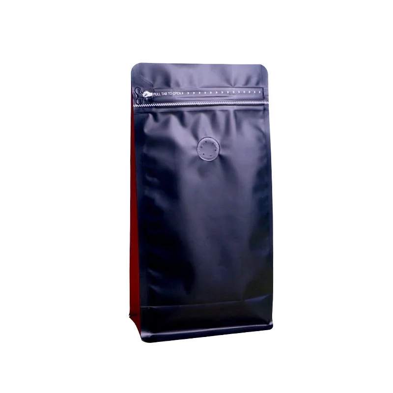 TP-S1FB-2 Custom-Printed Flat Bottom Coffee Bags with Valve and Zipper-02