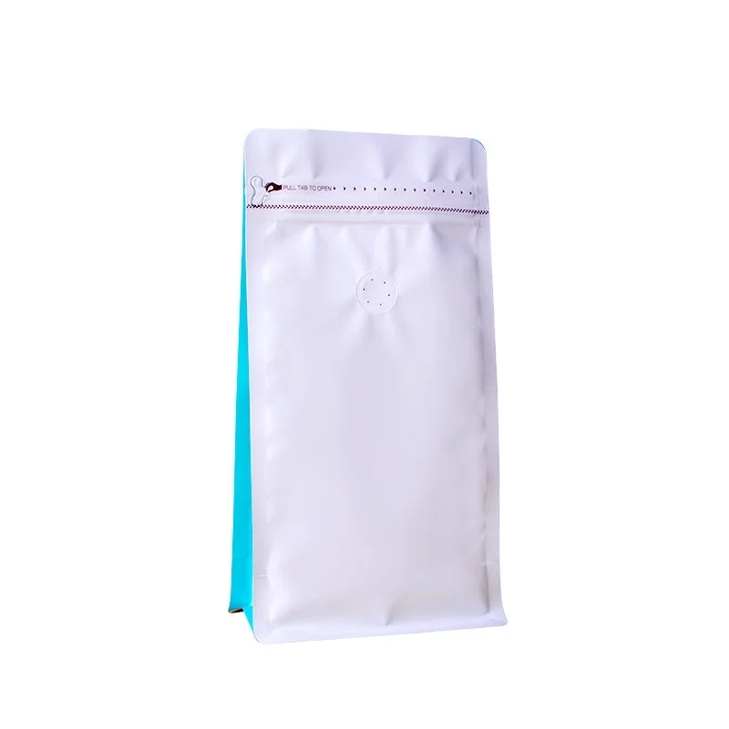 TP-S1FB-2 Custom-Printed Flat Bottom Coffee Bags with Valve and Zipper-13