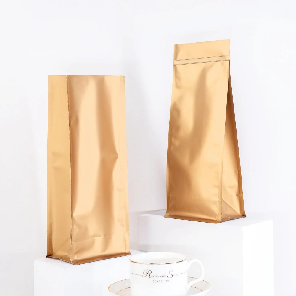 TP-S1FB-4 Eco-Friendly Compostable Flat Bottom Coffee Bags-10