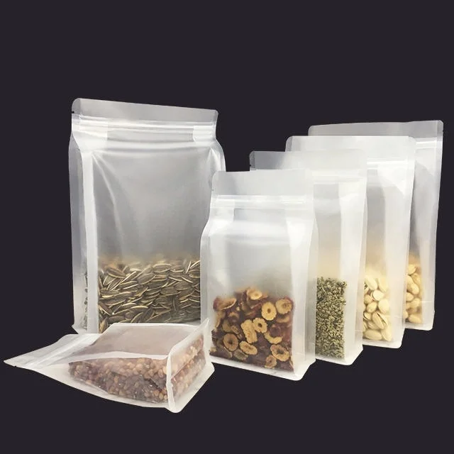 TP S30MTLFB Matte Transparent Flat Bottom Ziplock Pouches 05