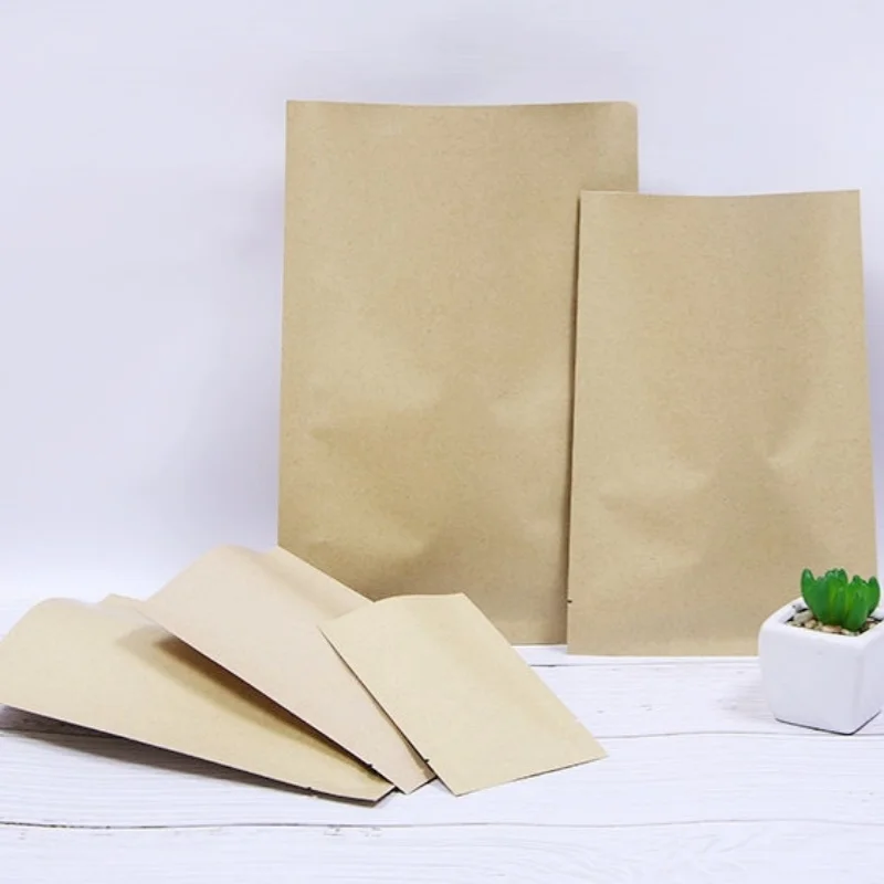 TP-S33KF Eco-Friendly Recycled Kraft Paper Stand-Up Pouches with Aluminum Foil-02