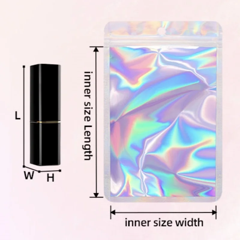 TP S46 Custom Printed Reusable Holographic Mini Ziplock Bags 01